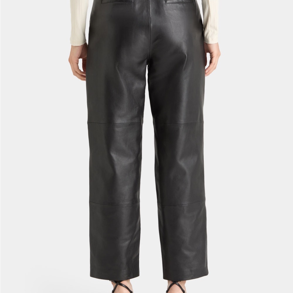 SCOTCH & SODA Leather Robyn trousers pants black size small NWT pockets - Picture 13 of 15
